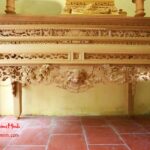 Mẫu bàn thờ án gian gỗ dổi sơn son thếp vàng- rồng hóa mai đẹp