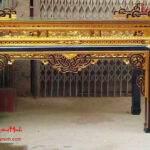 Mẫu bàn thờ án gian gỗ mít sơn son thếp vàng chạm triện cuốn đẹp