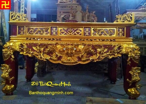 sập bàn thờ tứ linh đẹp