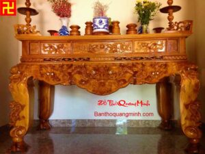Bàn thờ gia tiên sập gỗ gụ đẹp