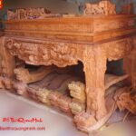 Mẫu sập bàn thờ gia tiên gỗ gụ và đình chùa chân nghề đẹp