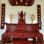 Bộ đồ bàn thờ gia tiên gỗ mít cho phòng thờ đẹp nhất chân 20-22-24
