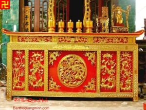 Mẫu bàn thờ chấp tải cho đình chùa đẹp