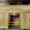 Mẫu bàn thờ đẹp chấp tải chạm Long Ni Quy Phượng gỗ dổi chưa sơn