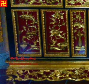 Mẫu bàn thờ chạm Tùng Cúc đẹp