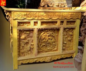 Chấp tải thờ gỗ mít chưa sơn đẹp