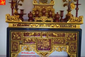 Bộ đài nến và tam sơn thờ cùng bàn thờ đẹp nhất