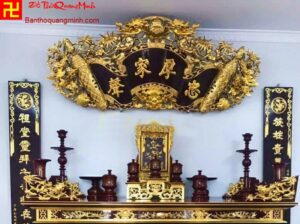 Bộ cuốn thư câu đối sơn son thếp vàng đẹp