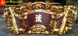 Mẫu cuốn thư gỗ gụ thờ đẹp