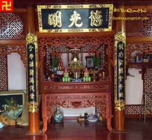 Kiểu phòng thờ mẫu hiện đại cùng bộ đồ thờ cúng đẹp