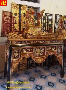 Mẫu bàn thờ gia tiên sơn son thếp vàng đẹp