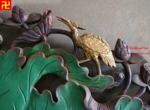 Hình ảnh con hạc chân thực nhất dát vàng ta