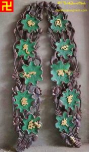 Mẫu câu đối lá sen sơn lối giả cổ đẹp nhất