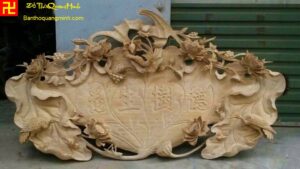 Mẫu lá sen chạm Dơi - phúc trung tâm ý nghĩa nhất - tau chuoi la sen