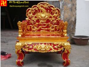 Mẫu ngai thờ ngồi - ỷ thờ sơn son thếp vàng