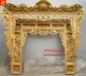 Mẫu thiều châu chạm tứ linh hóa tứ quý đẹp