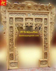 Mẫu thiều châu thờ đình chùa, đền điện chạm Long Ly Quy Phượng đẹp