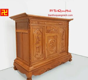 Mẫu bàn thờ tủ chạm tứ bình hay nhất