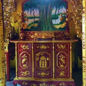 Mẫu tủ thờ đẹp cho đình, chùa, tư gia…. sơn son thếp vàng gỗ gụ đẹp