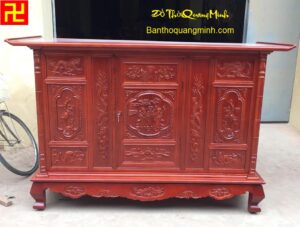Mẫu tủ thờ chạm Long Ni Quy Phượng đẹp nhất