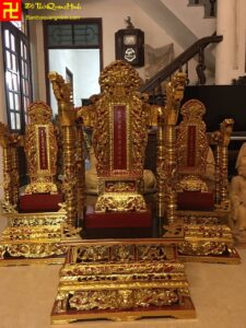 Bộ linh vị thờ gia tiên cùng ngai thờ đẹp nhất
