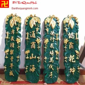 Mẫu tàu chuối sơn xanh dát vàng ta 9999 đẹp