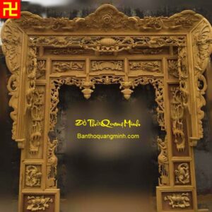 Mẫu thiều châu đẹp gỗ dổi chưa sơn son thếp vàng, thếp bạc đẹp