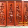 Bộ tranh Tứ Bình gỗ hương đá sơn Pu cực đẹp
