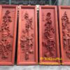 Mẫu tranh tứ bình gỗ hương đỏ lõi 100% chưa sơn đẹp nhất