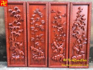 Bộ bức tranh tứ quý bốn mùa Tùng Cúc Trúc Mai đẹp - ý nghĩa