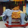 Mẫu voi thờ sơn son thếp vàng thếp bạc chạm Long Ly Quy Phượng đẹp