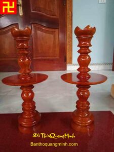 Đôi nến thờ gỗ mít đẹp