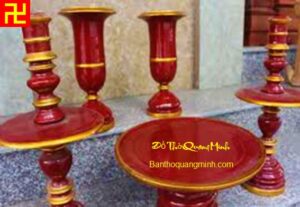 Mâm bồng - cây chân nến - ống hương đẹp