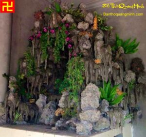 Mẫu động sơn trang đắp vẽ bằng đá tảng đẹp
