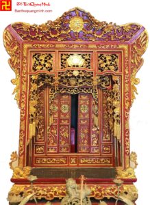 Mẫu khám thờ sơn bằng sơn ta thếp vàng đẹp