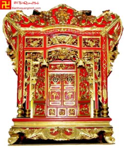 Mẫu khám thờ sơn son thếp vàng, thếp bạc phủ hoàng kim đẹp