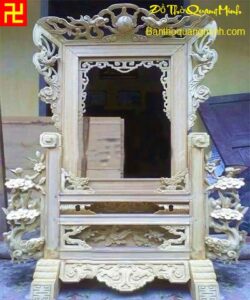 Mẫu khung ảnh thờ bằng gỗ dổi lõi chưa sơn đẹp