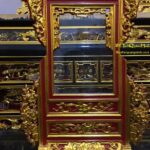 khung ảnh thờ gia tiên đẹp bằng gỗ mít lõi sơn son thếp vàng, thếp bạc