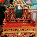 Mẫu bàn thờ hầu đồng – bàn loan hầu đồng, gỗ mít sơn son thếp vàng đẹp