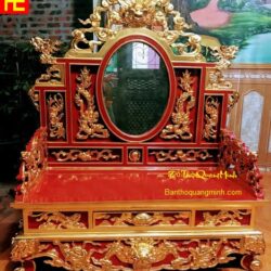 Mẫu bàn thờ hầu đồng – bàn loan hầu đồng, gỗ mít sơn son thếp vàng đẹp