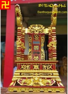 Mẫu ngai thờ rồng cuốn vàn ngai đẹp