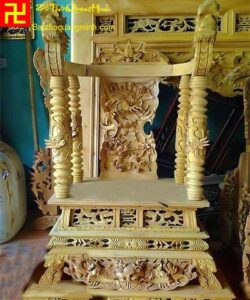 Mẫu ngai thờ chạm Thượng Cầm Hạ Thú ý nghĩa